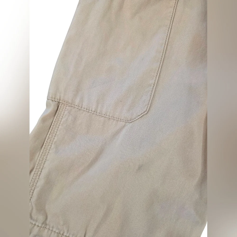 Ralph Lauren Sport Women’s Y2K Cargo Pants Size 6 Khaki Utility Cotton Zip Vtg - Picture 3 of 9